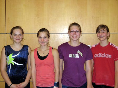 Marie Bühler, Tirza Kuon, Alina Gauß und Madlen Müller