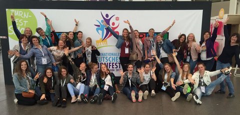 Deutsches Turnfest Berlin: Celine Auer auf Podest Deutsches Turnfest Berlin 2017